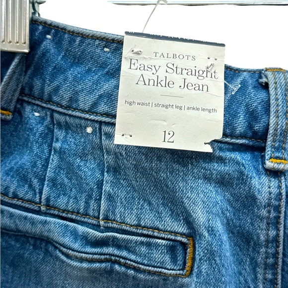 TALBOTS Women's Straight Leg Blue Jeans - Picture 4 of 4